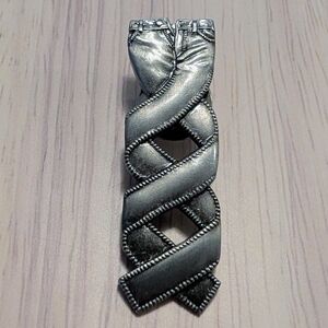 Men's Silver-Tone Braided Jeans Design Money Clip